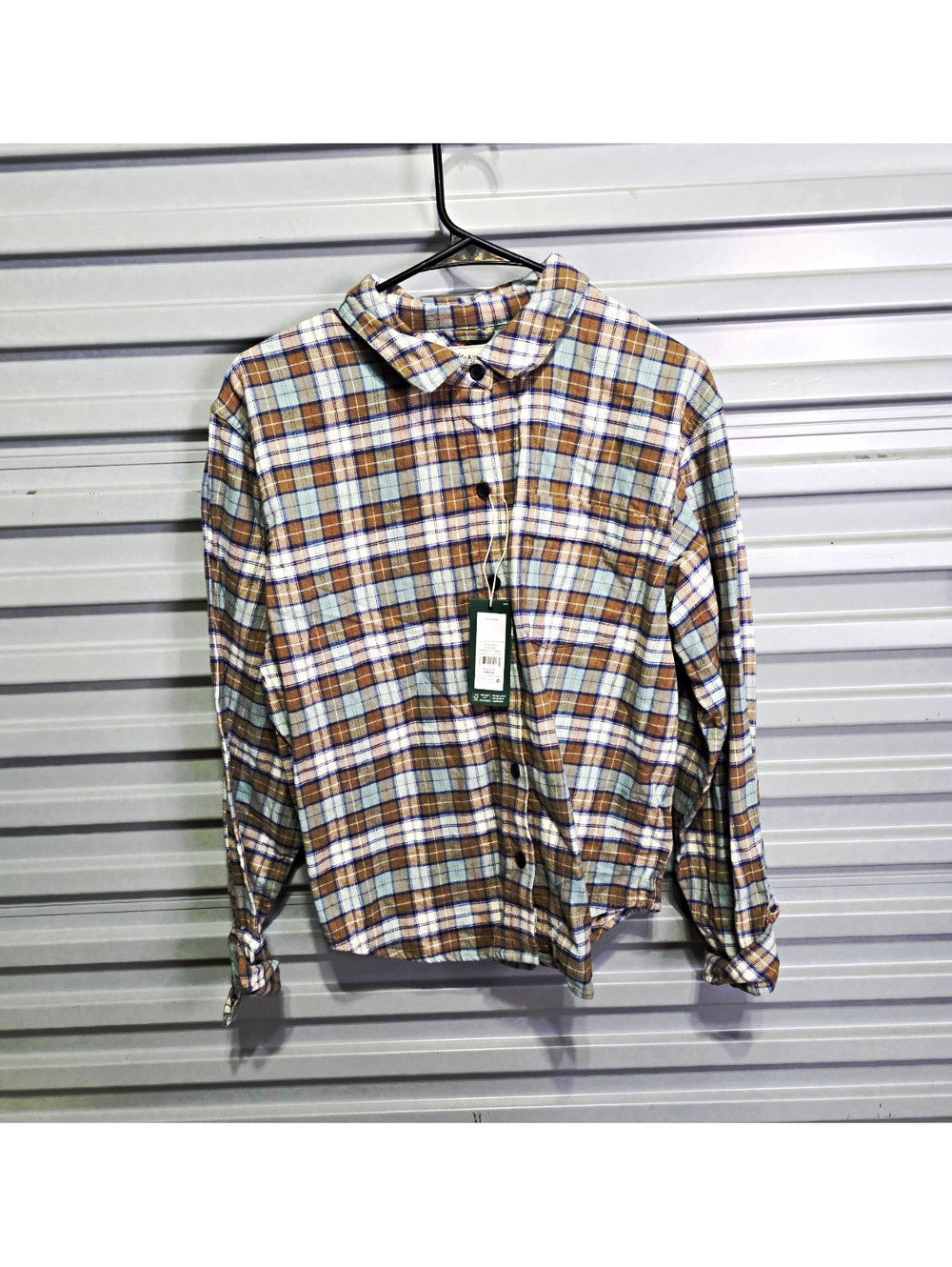 Alpine Design Women’s XS Pre-Washed Plaid Flannel Button-Up Shirt ADW24300